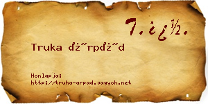 Truka Árpád névjegykártya
